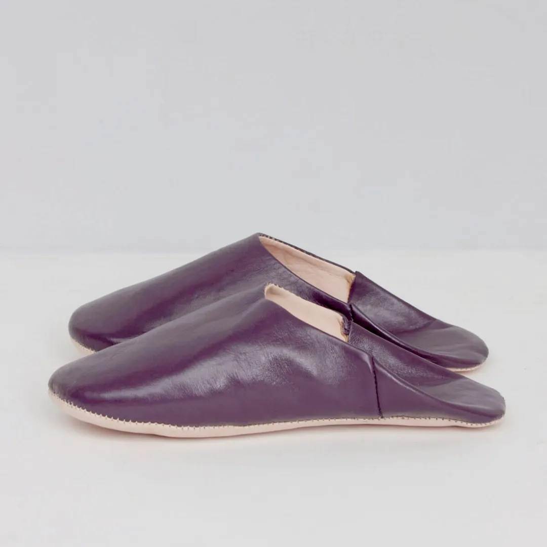 Plum Medium Babouche Slippers