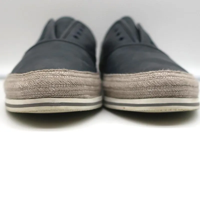 Prada Linea Rossa Espadrille Sneakers Navy Leather Size 7 - Mens