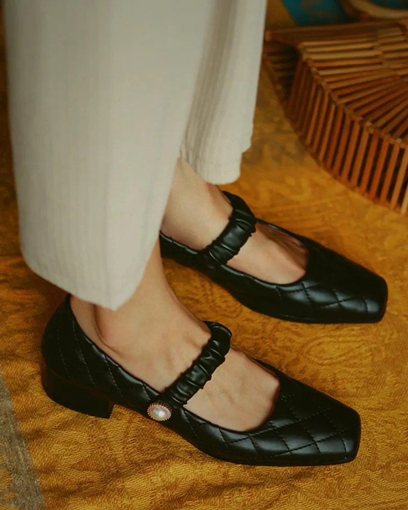 Retro Square Toe Merry Jenny Shoes
