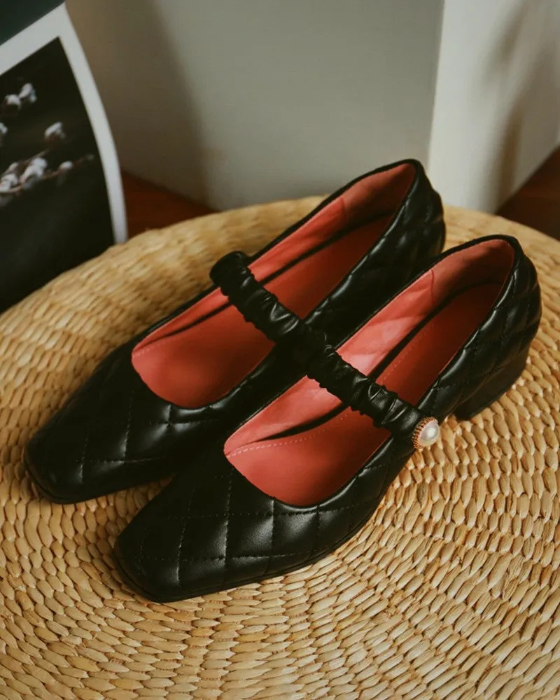 Retro Square Toe Merry Jenny Shoes