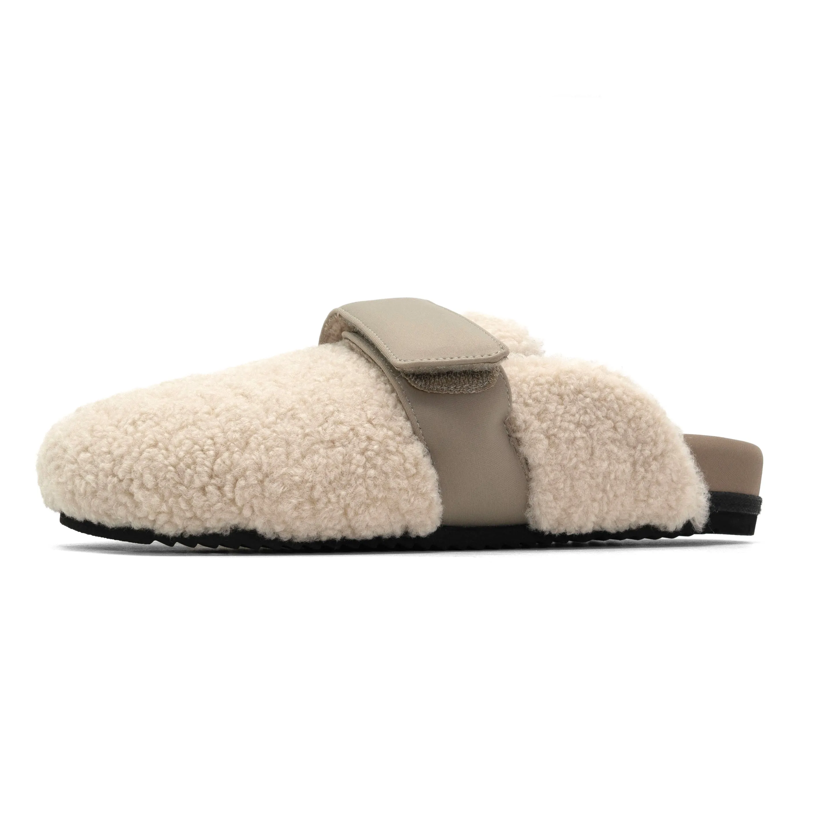ROAM FUZZY LOAFER MULE BONE FAUX SHEARLING