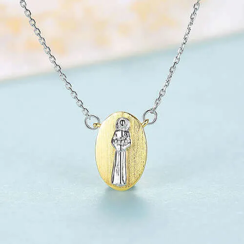 S925 Silver Virgin Mary Chain Virgencita Necklace
