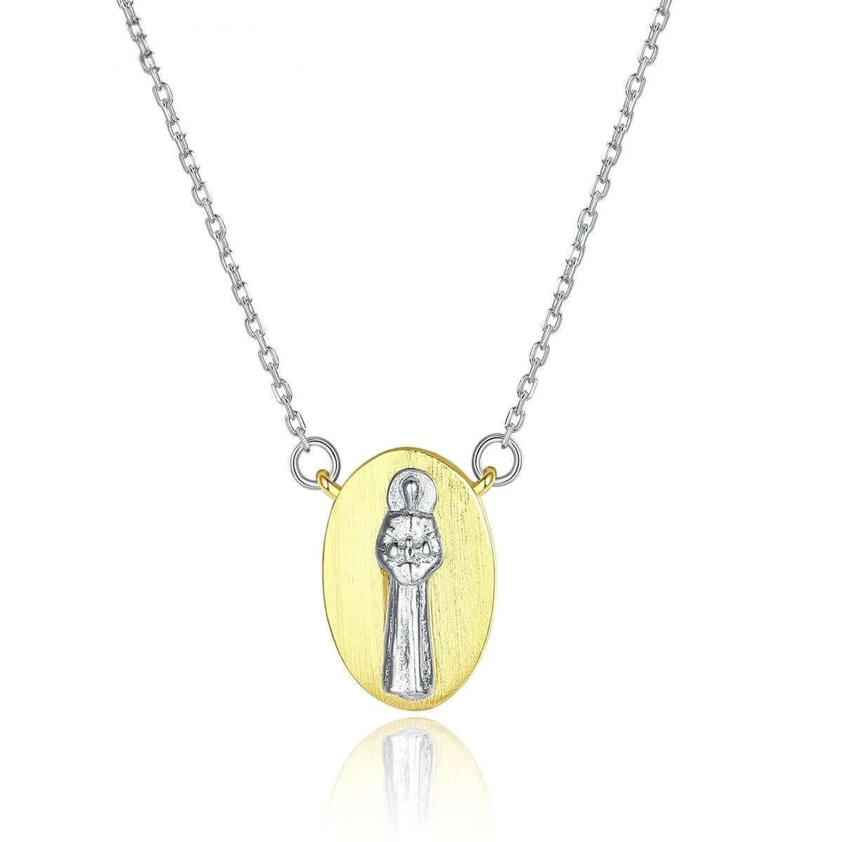 S925 Silver Virgin Mary Chain Virgencita Necklace