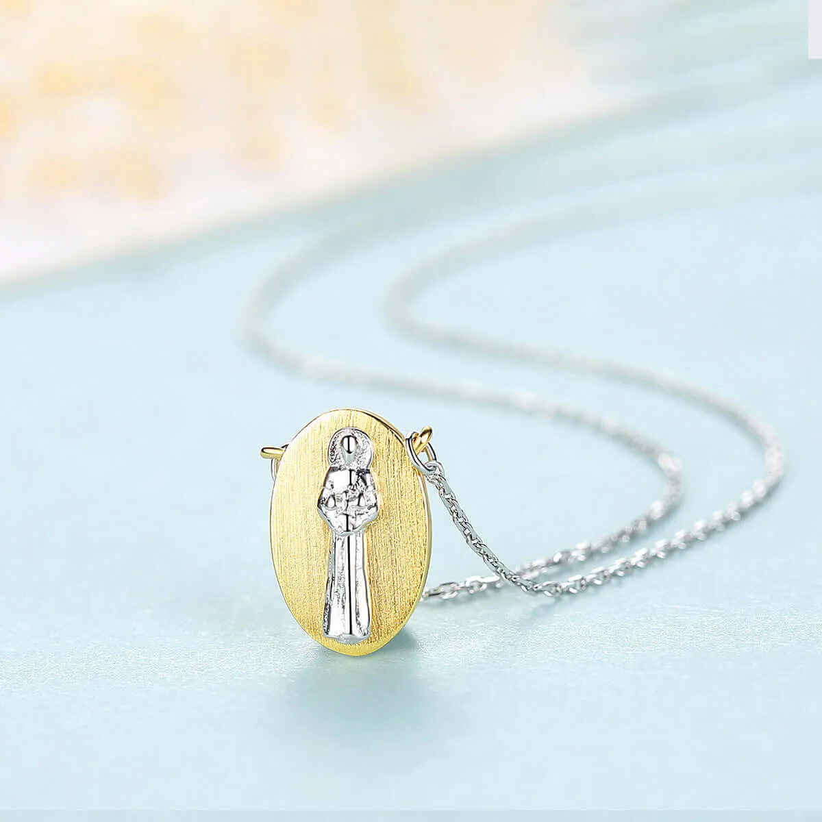 S925 Silver Virgin Mary Chain Virgencita Necklace