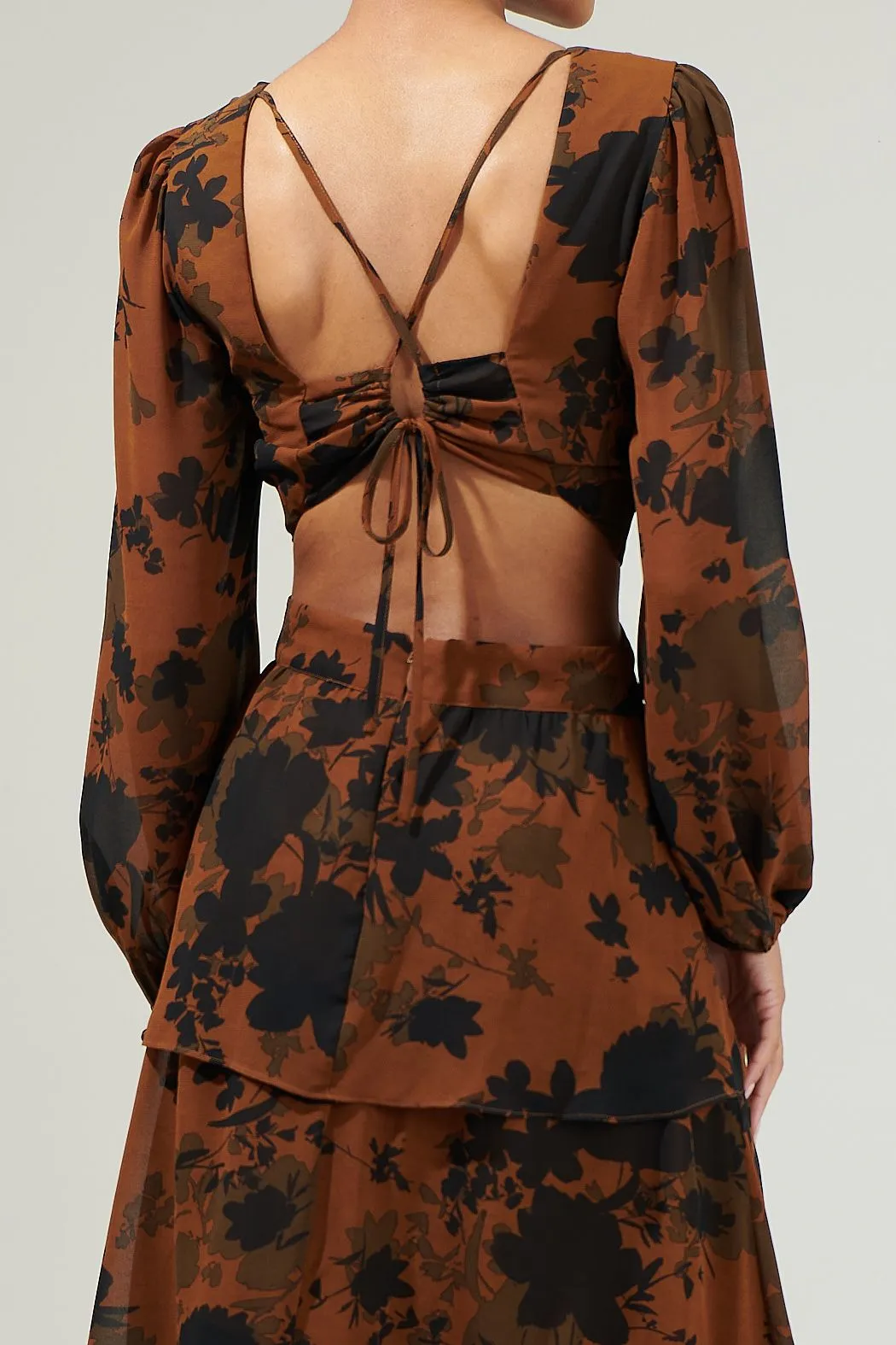 Sandy Floral Pleated Maxi Dress