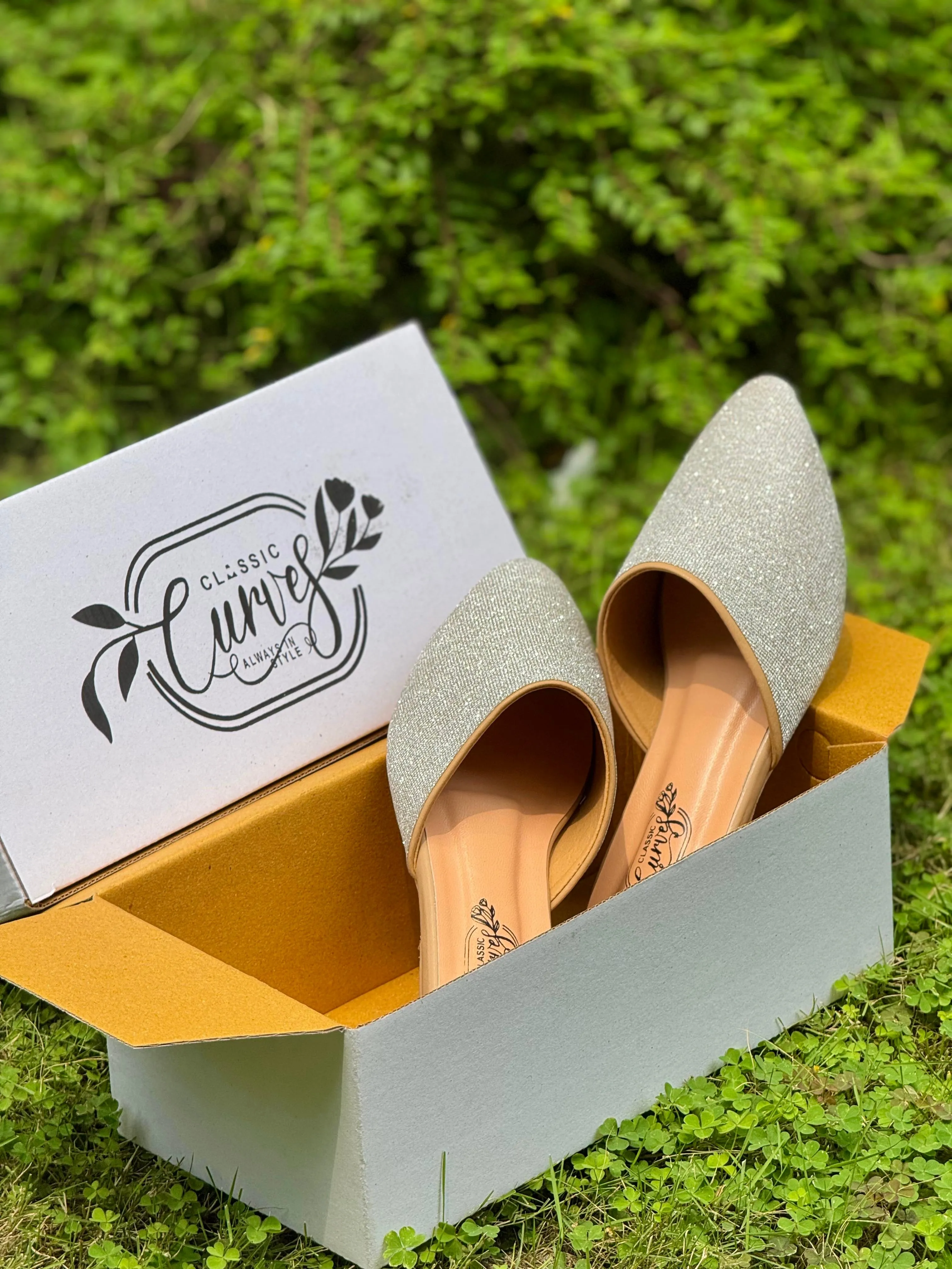 Shimmer Slip Mules