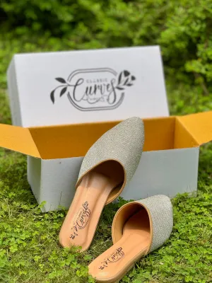 Shimmer Slip Mules