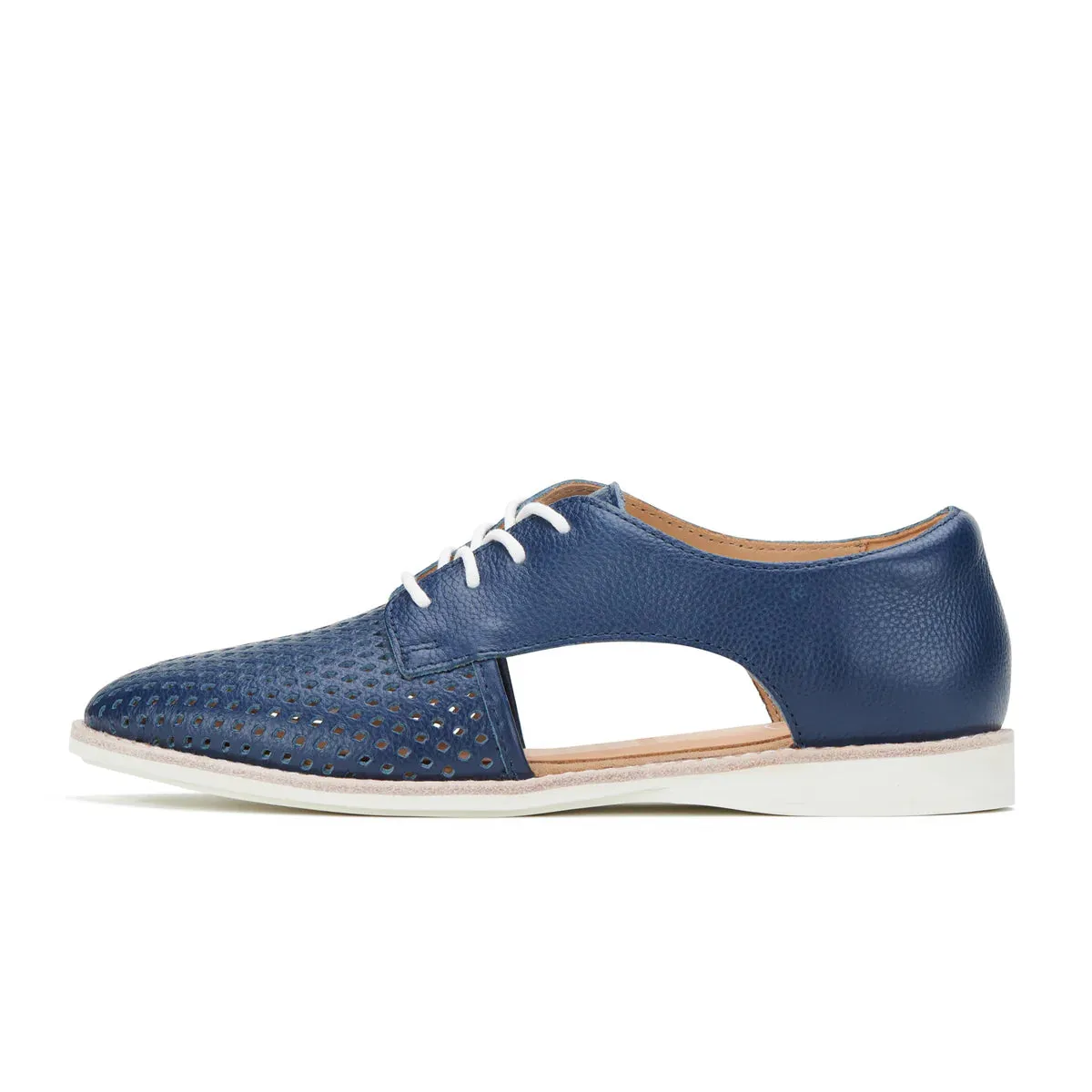 Side Cut Punch Shoe - Navy Tumble