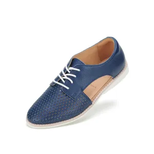 Side Cut Punch Shoe - Navy Tumble