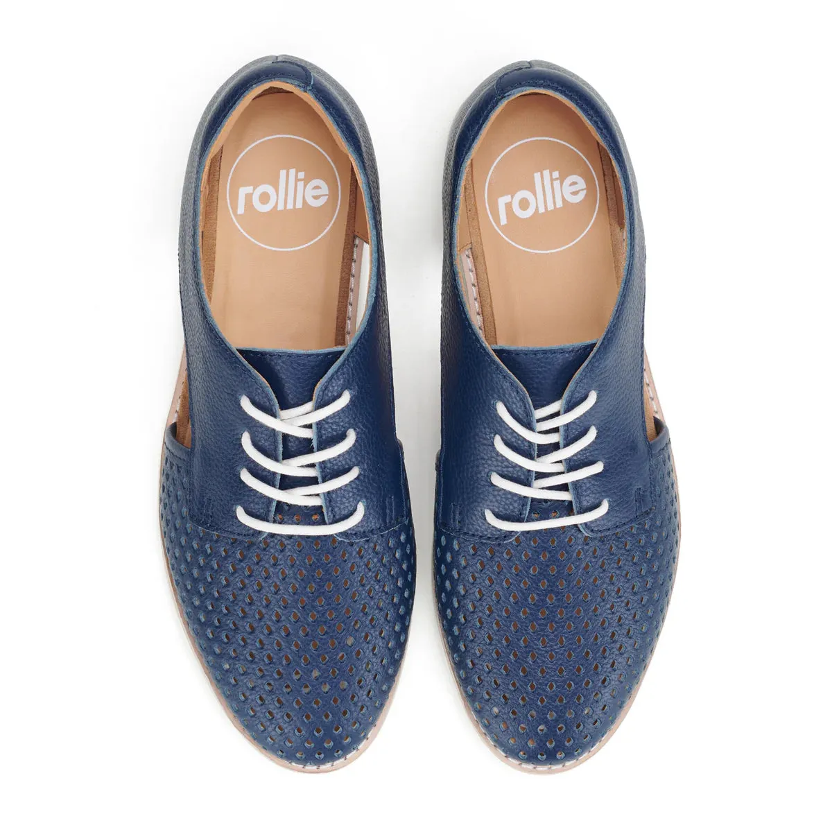 Side Cut Punch Shoe - Navy Tumble