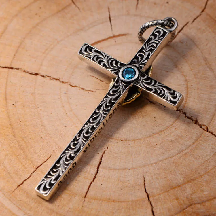 Silver Virgin Mary Cross Virgencita Necklace