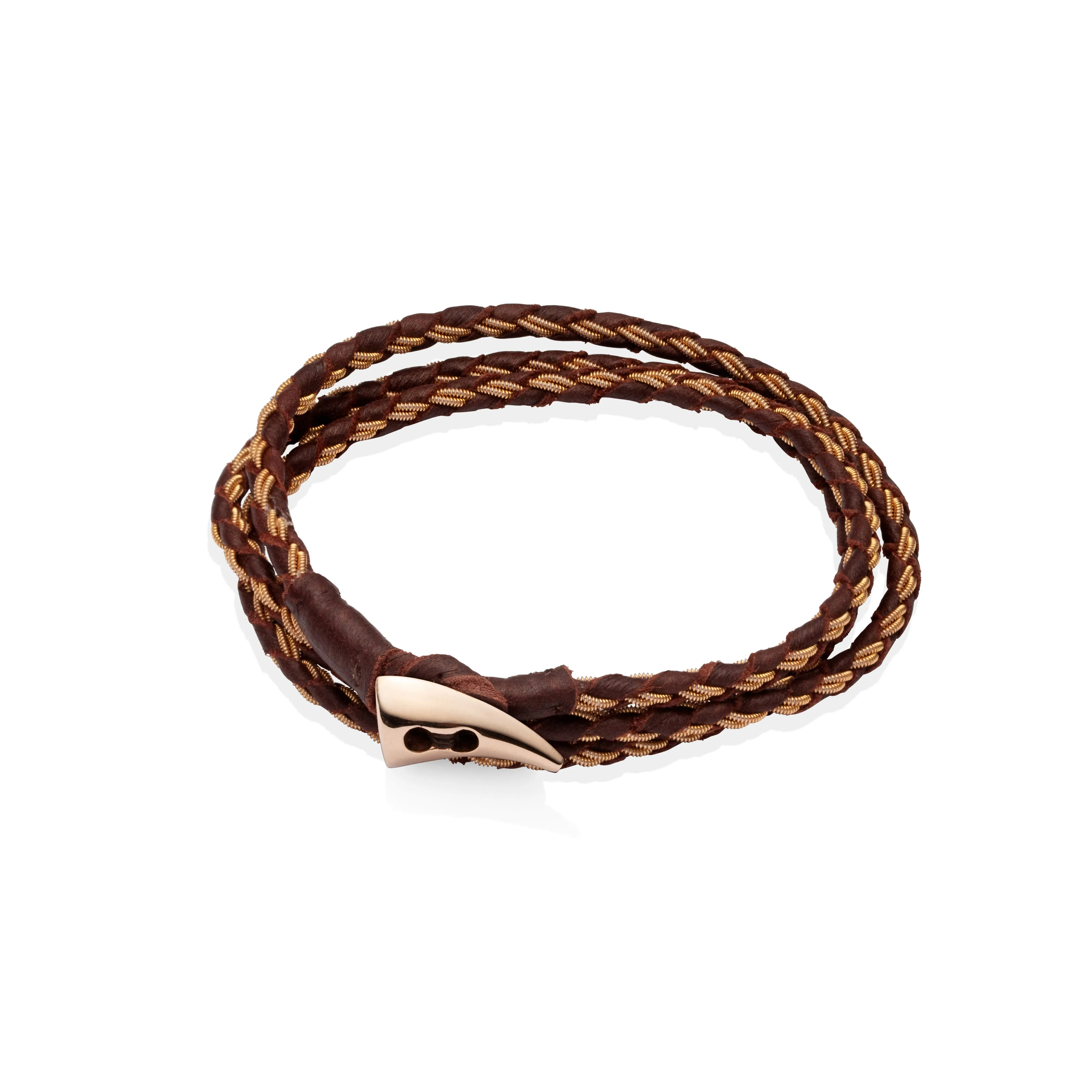Special Edition Women's Faru Leather & Rose Gold Wrap Bracelet