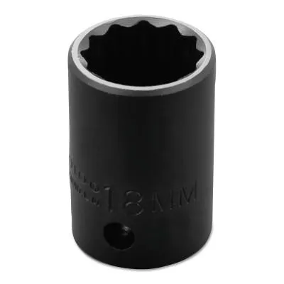 Stanley® Products Torqueplus Metric Impact Sockets 1/2 in, 1/2 in Drive, 18 mm, 12 Points, 7418MT