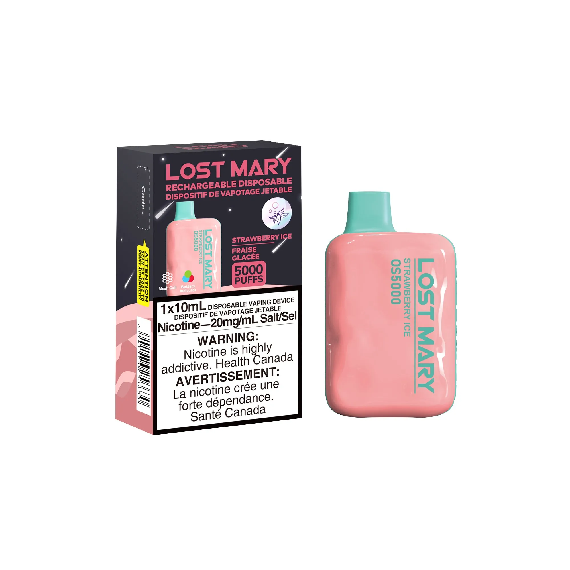 Strawberry Ice - Lost Mary OS5000 Disposable