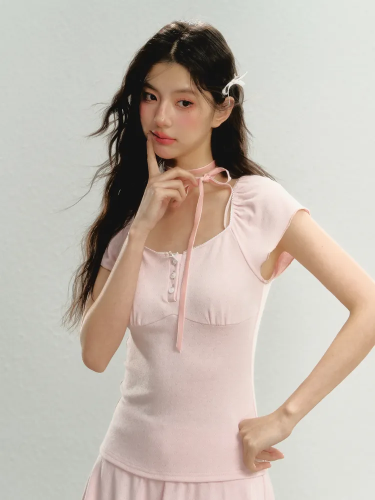 Sugar Lace Knit Top Skirt Cardigan 3-piece Set