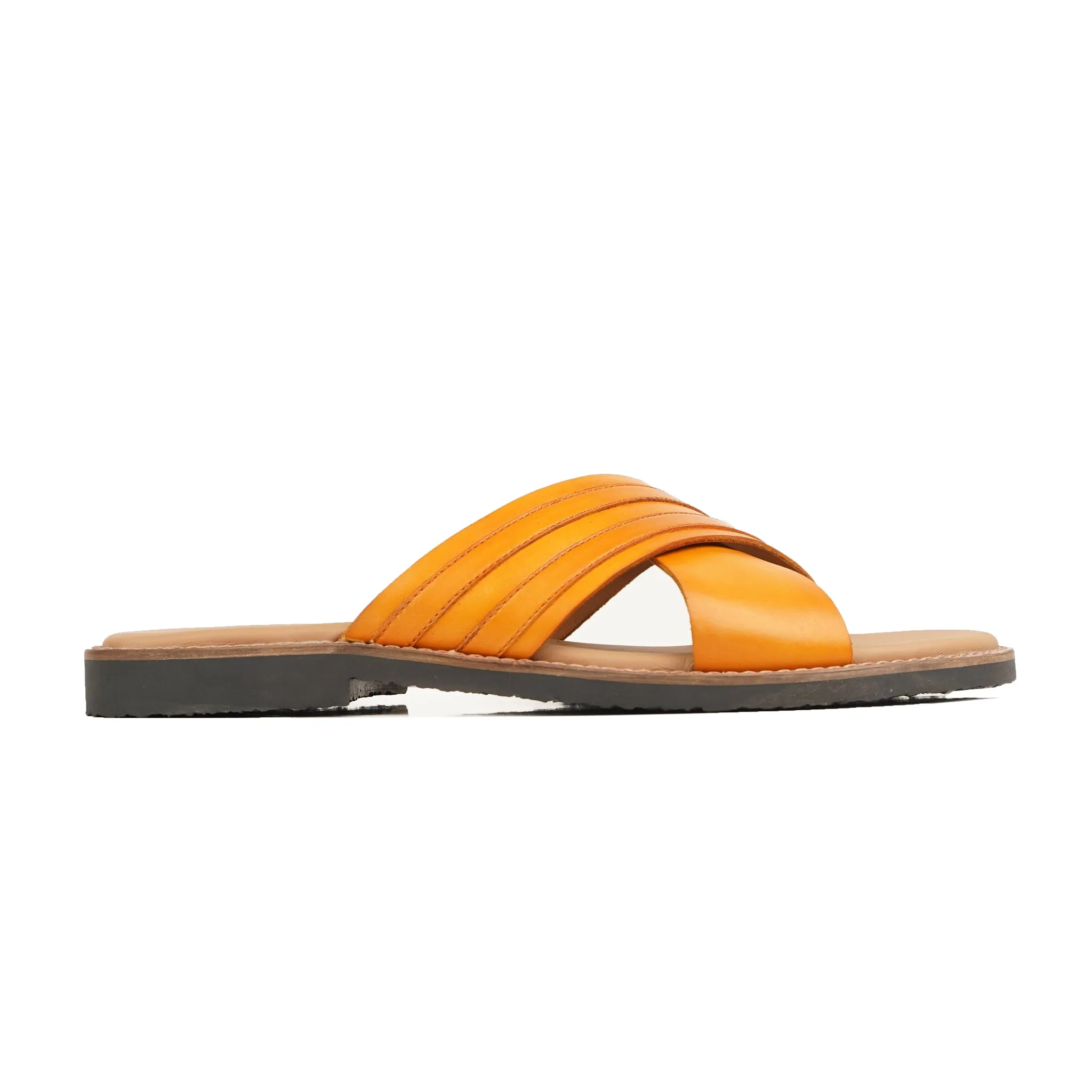 Tavista - Men's Tan Calf Leather Slipper