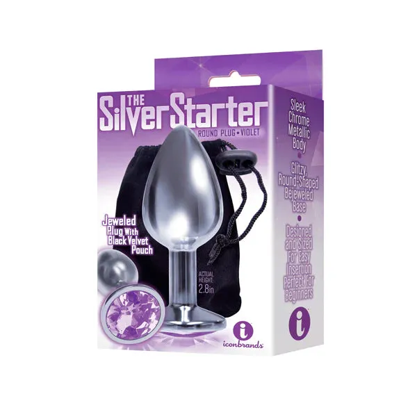 The 9's The Silver Starter Bejeweld Stainless Steel Plug Violet