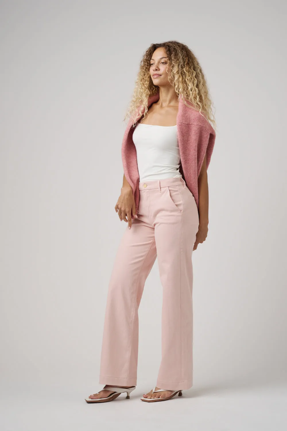 The Malibu Wide Chino  |  Powdered Rose