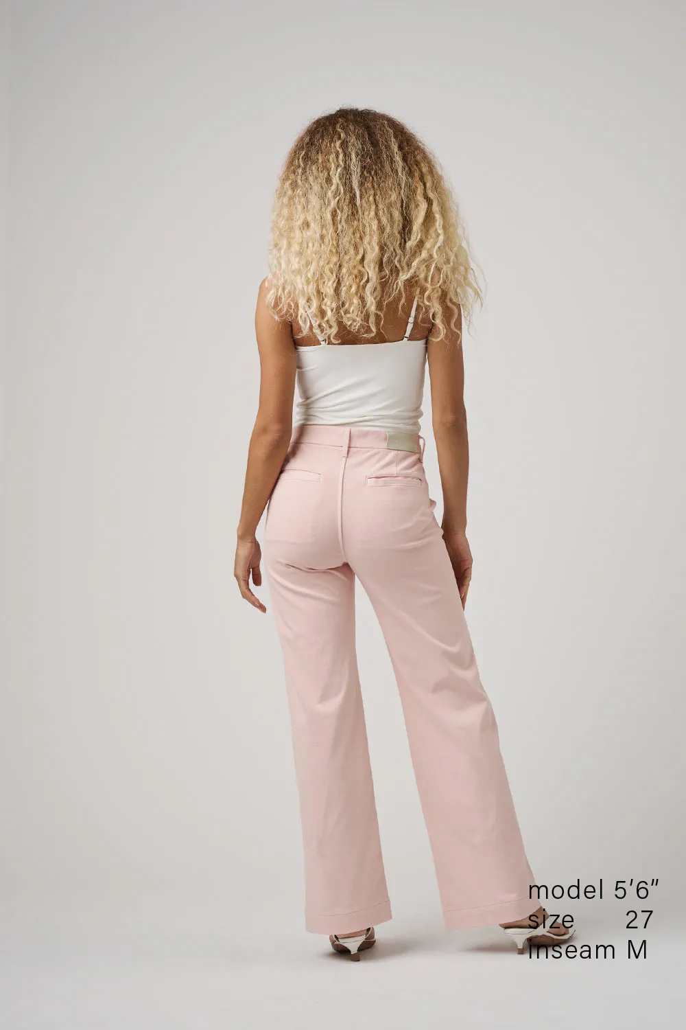 The Malibu Wide Chino  |  Powdered Rose