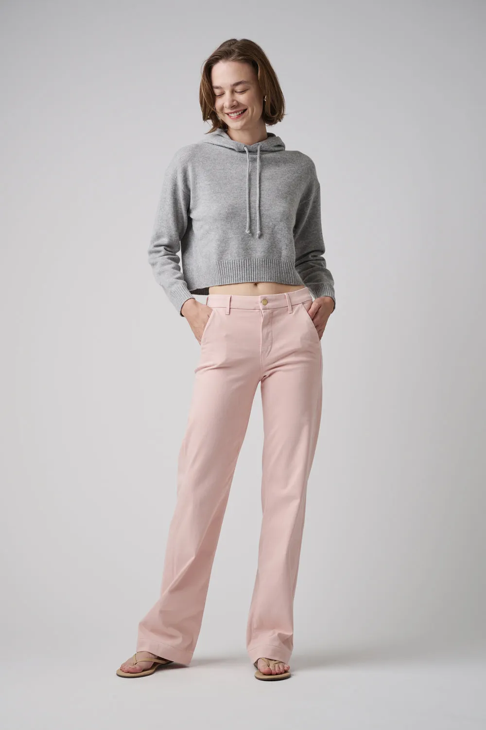 The Malibu Wide Chino  |  Powdered Rose