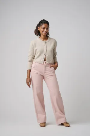 The Malibu Wide Chino  |  Powdered Rose