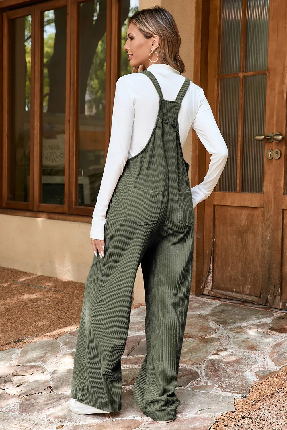 The Mary Corduroy Overall in Olive