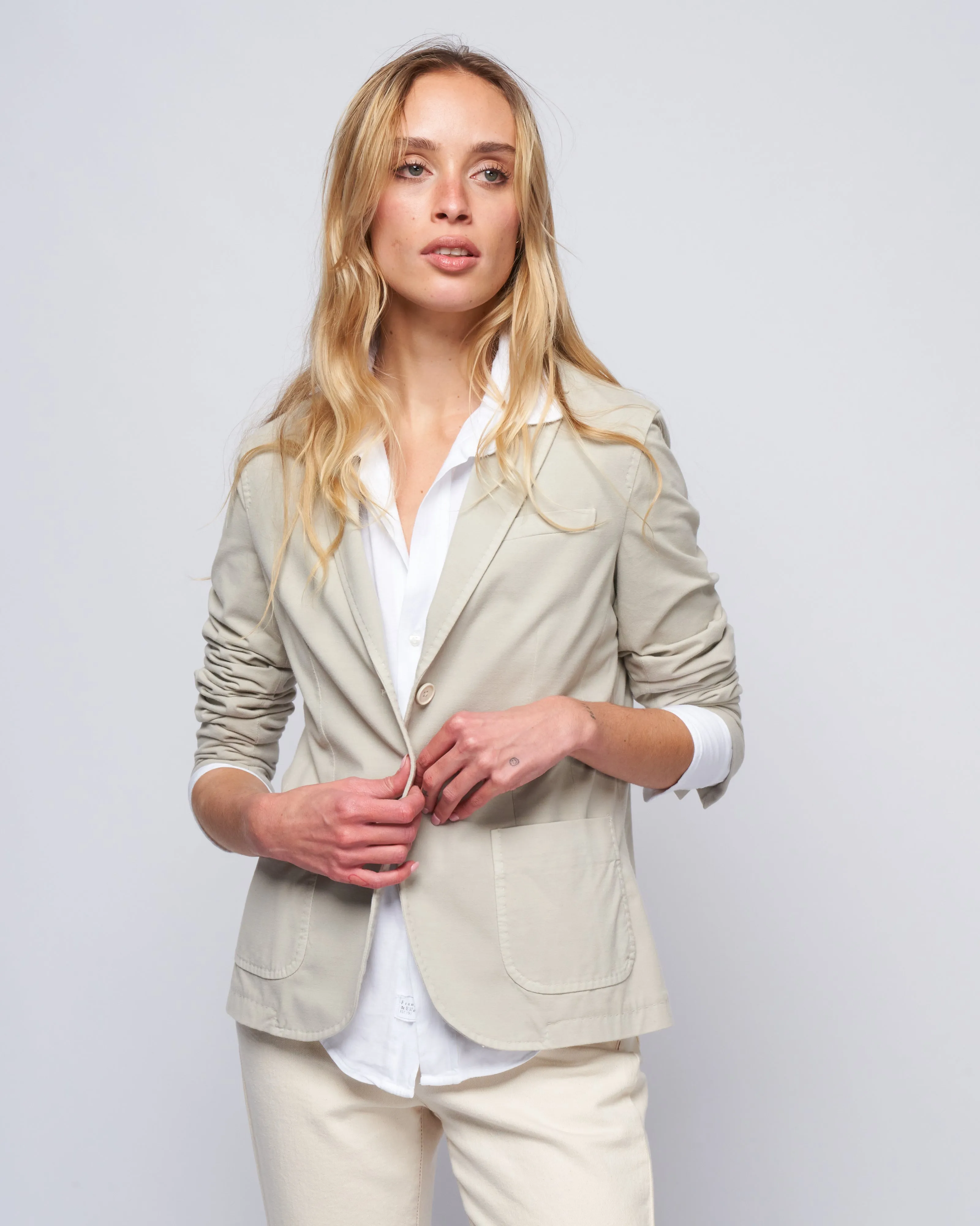 travel jersey jacket - light gray
