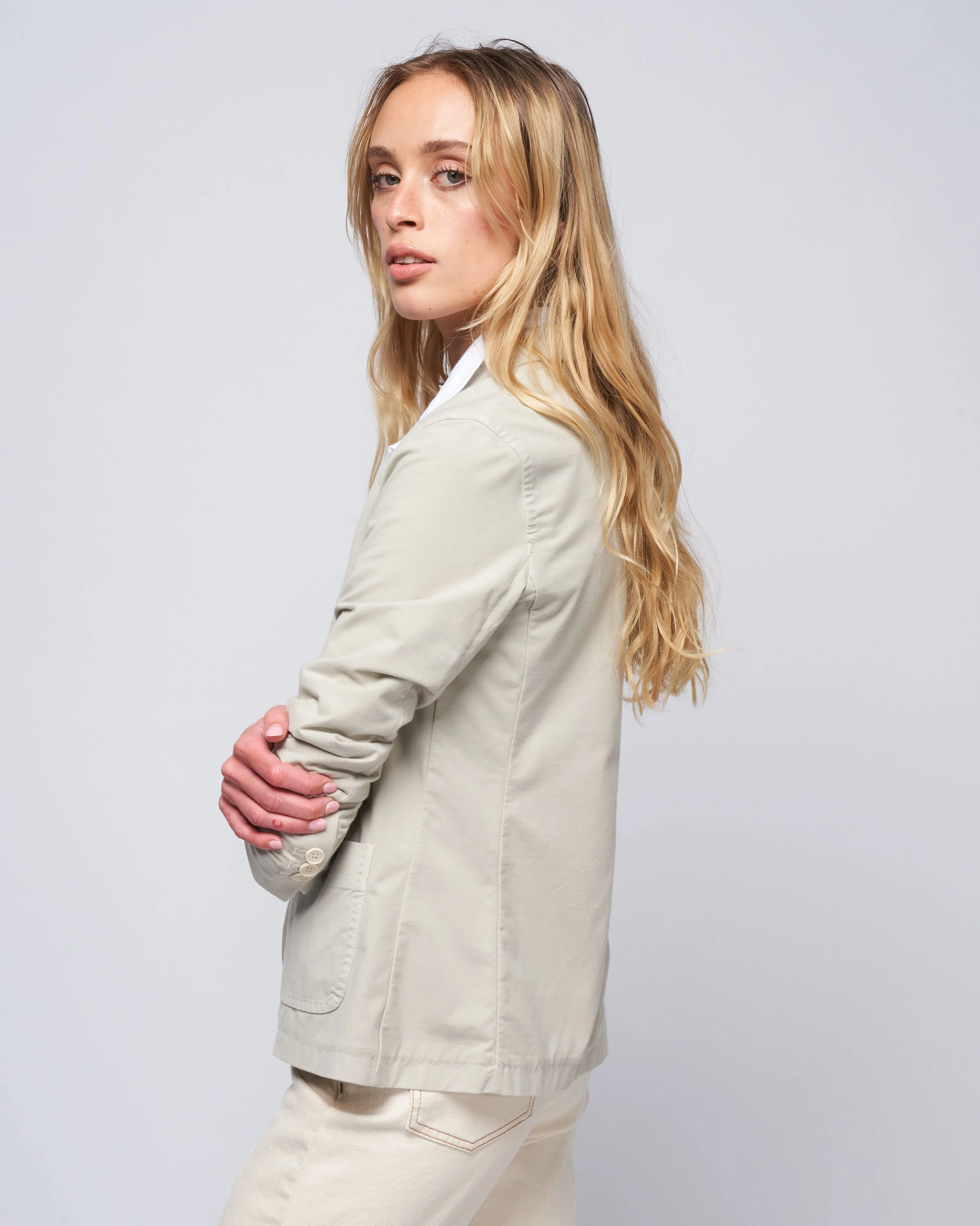 travel jersey jacket - light gray