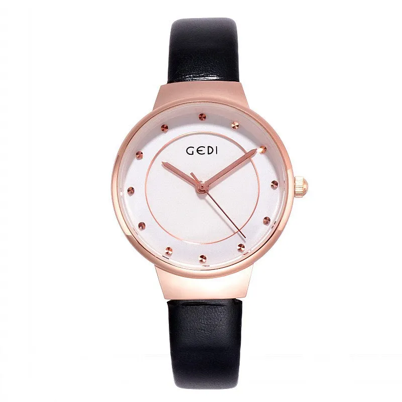 Ultra-thin Leather Strap Women's Watch