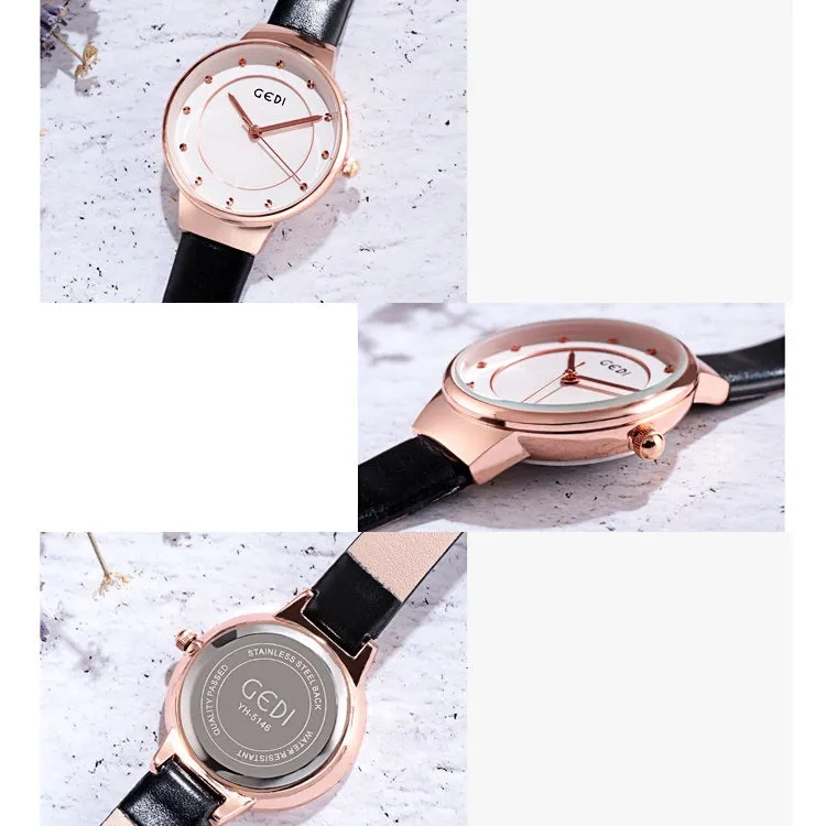 Ultra-thin Leather Strap Women's Watch