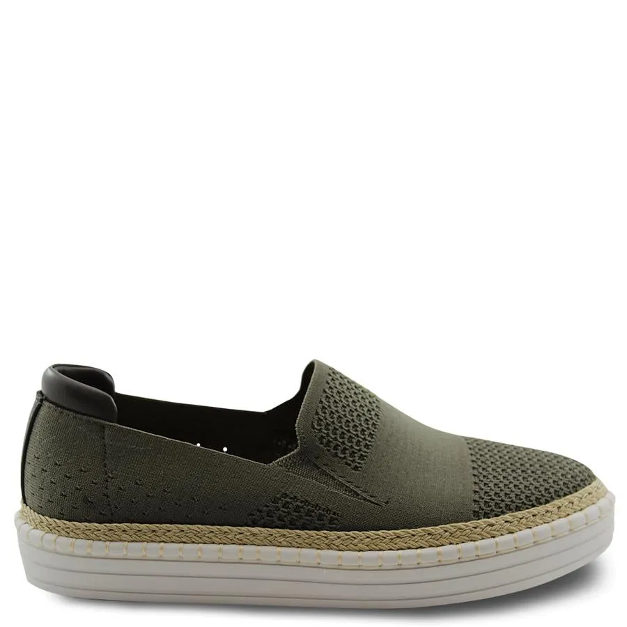 Verali Queen Stretch Knit Espadrille Flat Mules