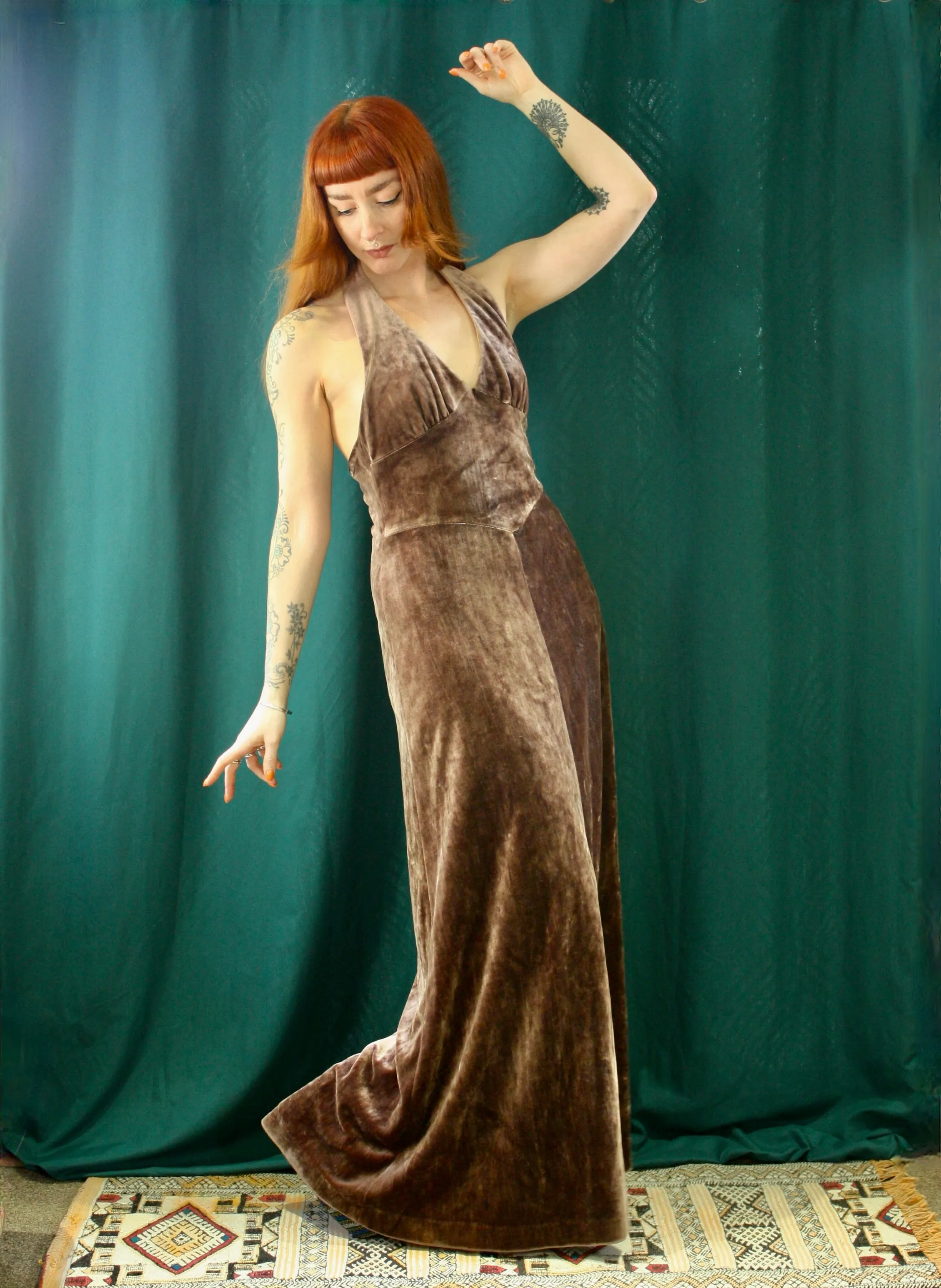 Vintage 60s Mary Quant Velvet Dress
