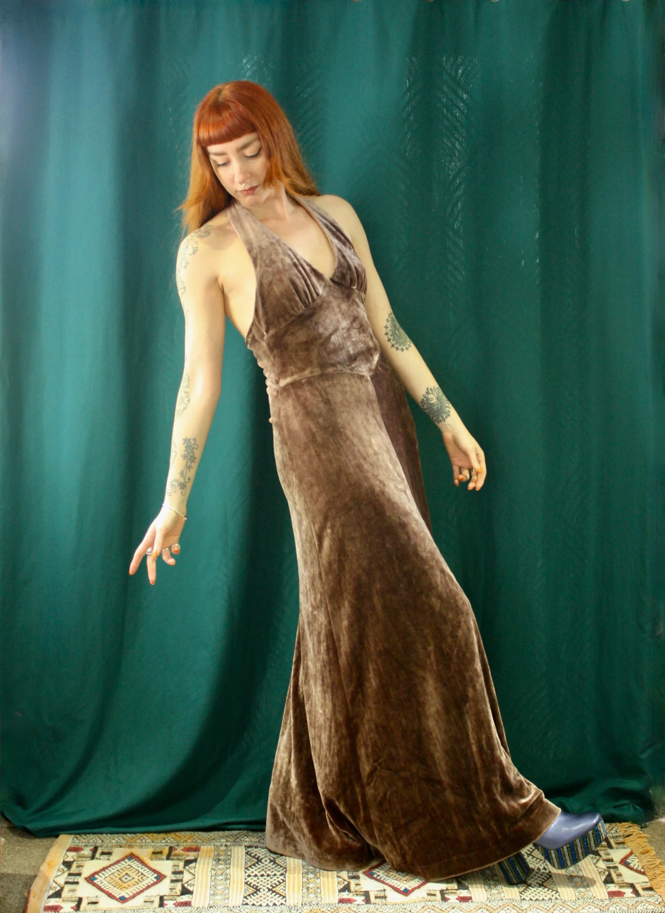 Vintage 60s Mary Quant Velvet Dress