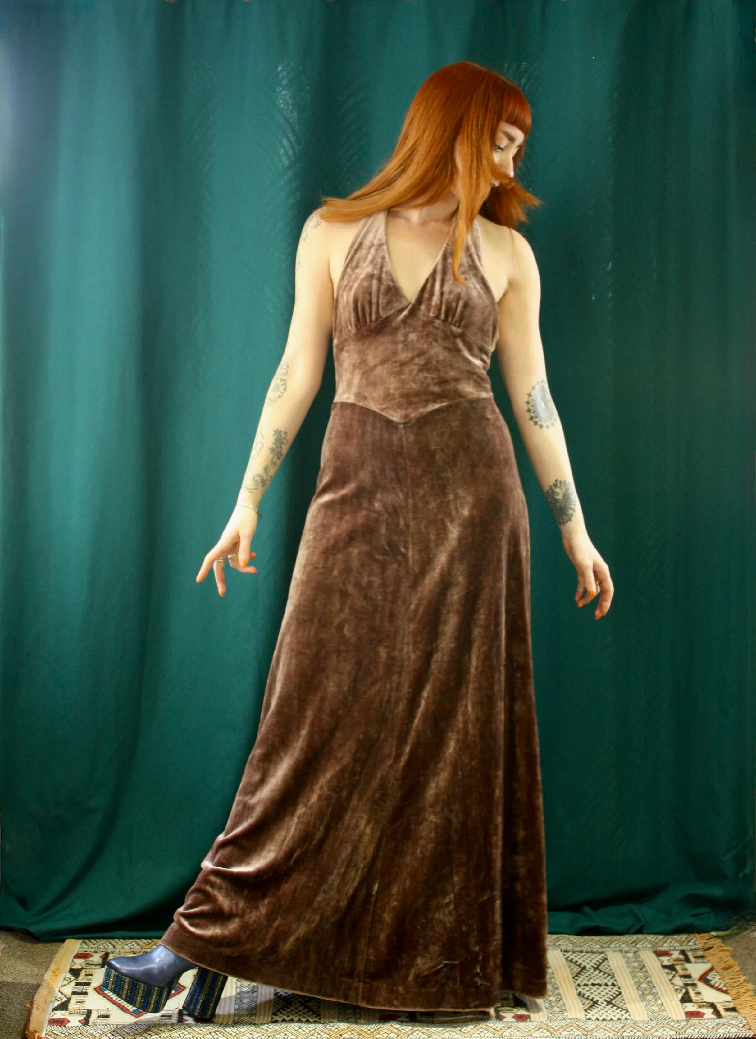 Vintage 60s Mary Quant Velvet Dress