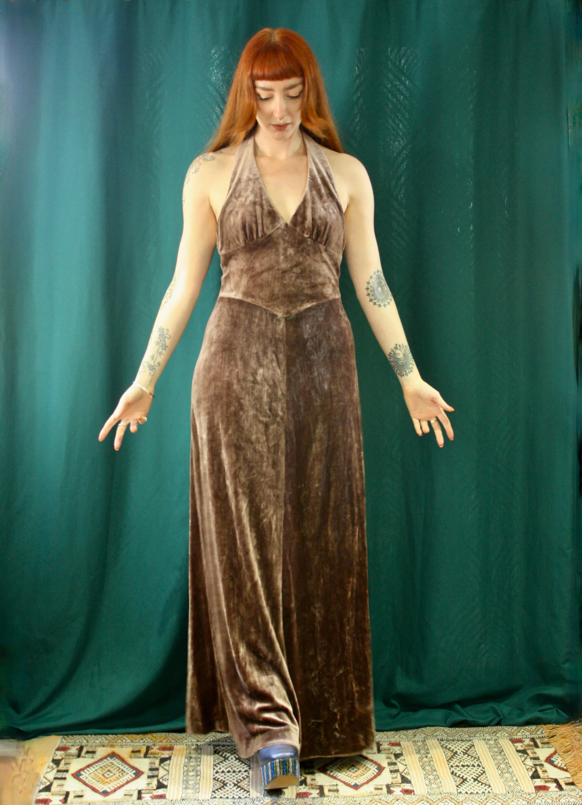 Vintage 60s Mary Quant Velvet Dress