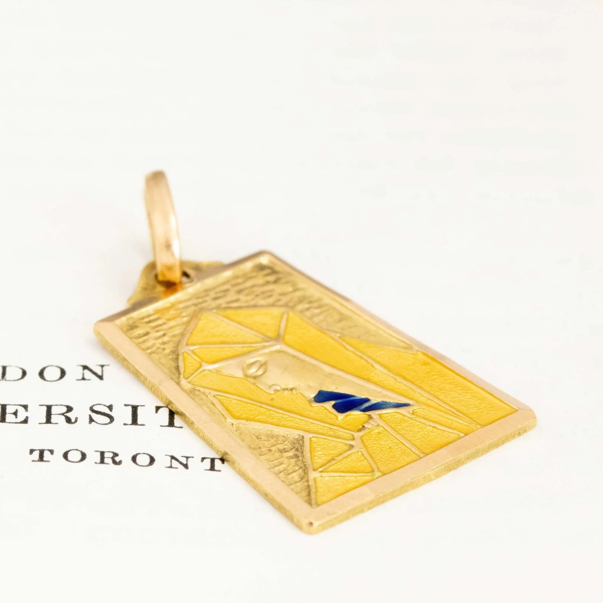 Vintage Madonna Enamel Pendant