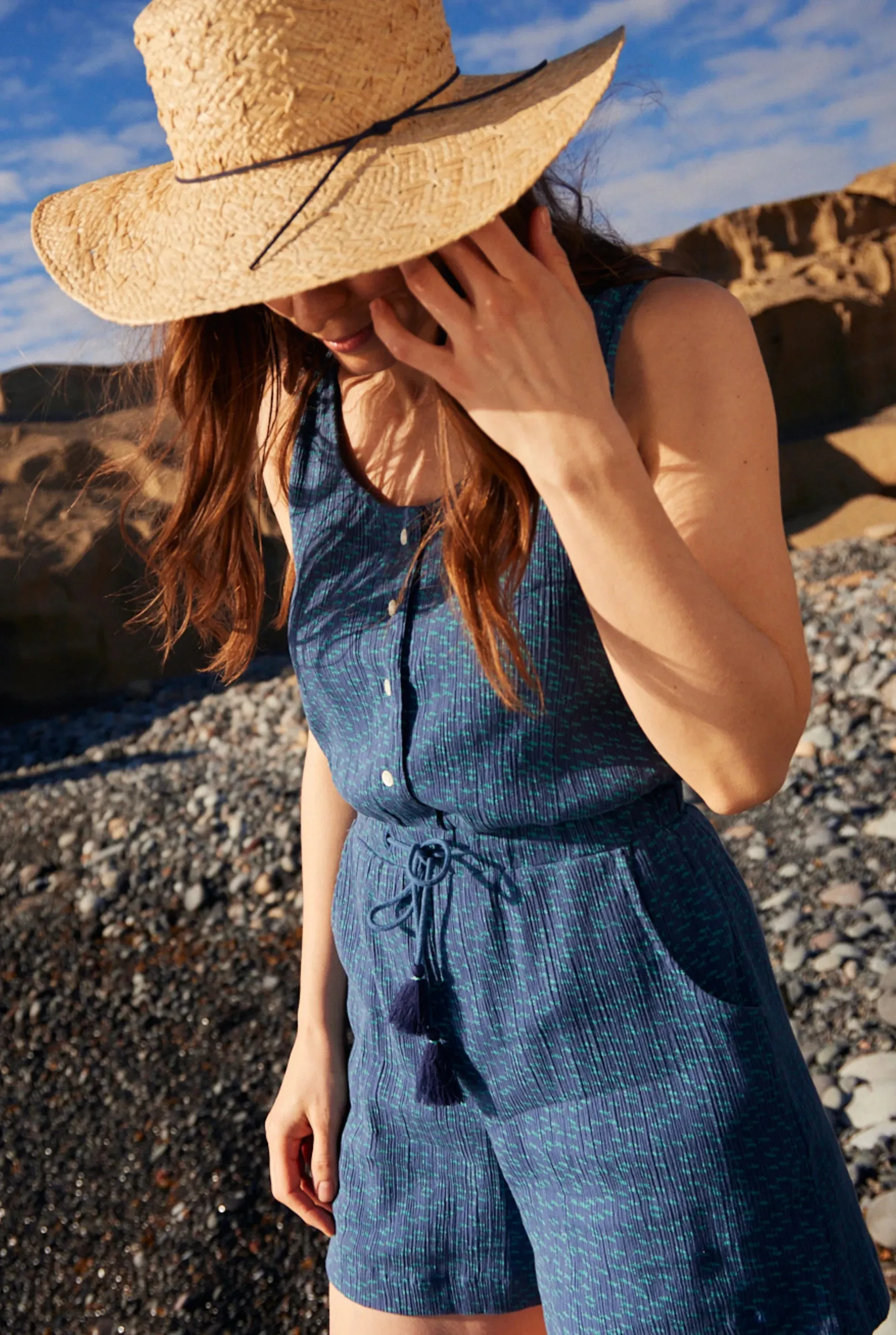 Weird Fish Women's Flik Organic Cheesecloth Playsuit