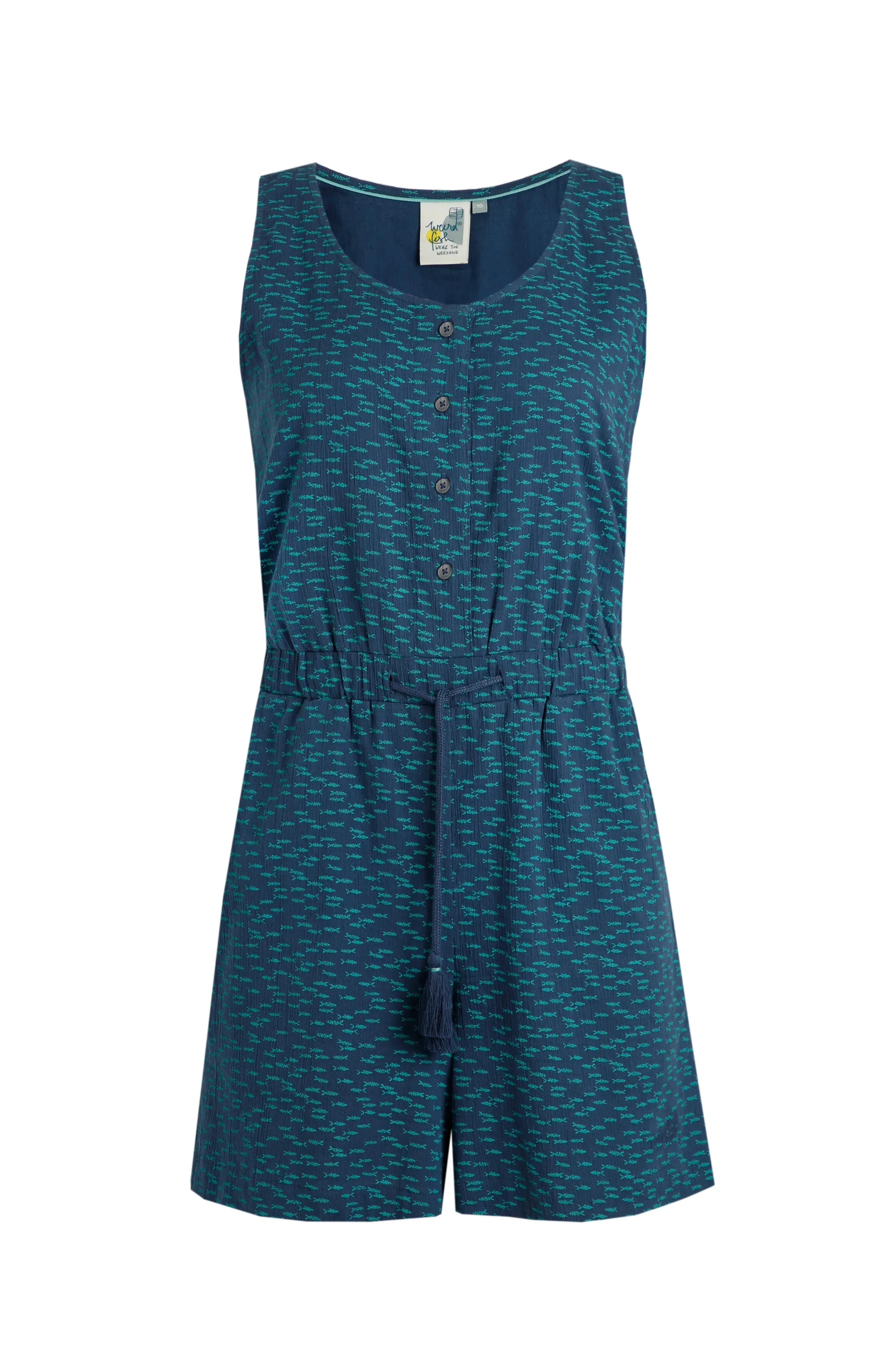 Weird Fish Women's Flik Organic Cheesecloth Playsuit