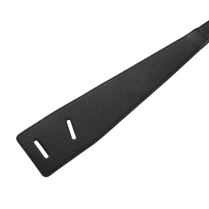 Wide Leather Knotted Belt