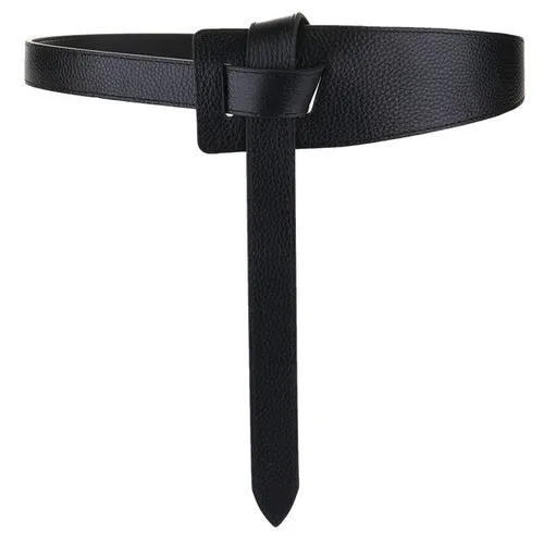 Wide Leather Knotted Belt