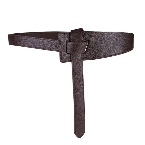 Wide Leather Knotted Belt